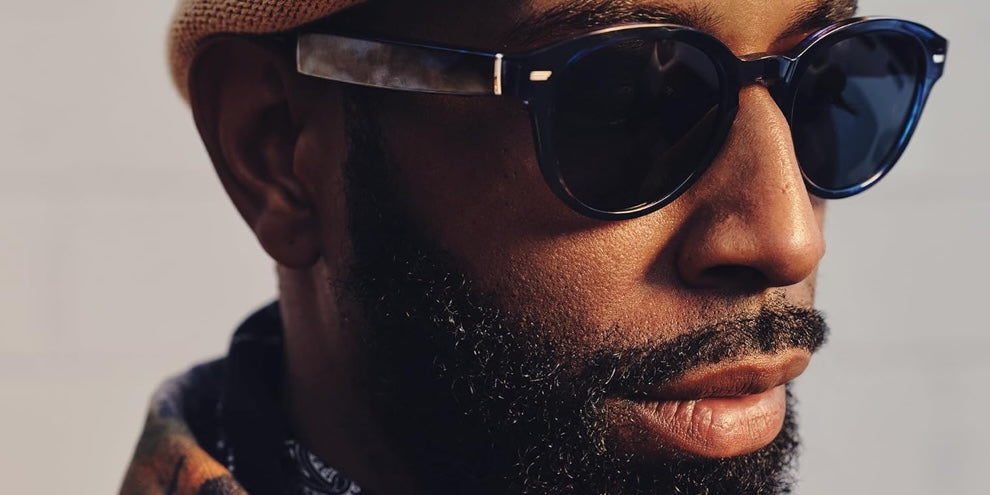 Blue Round Sunglasses