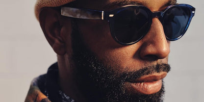 Blue Round Sunglasses